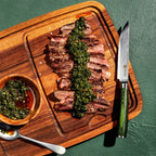 Damascus Steel Steak Knife Set, 8-pc (Green)